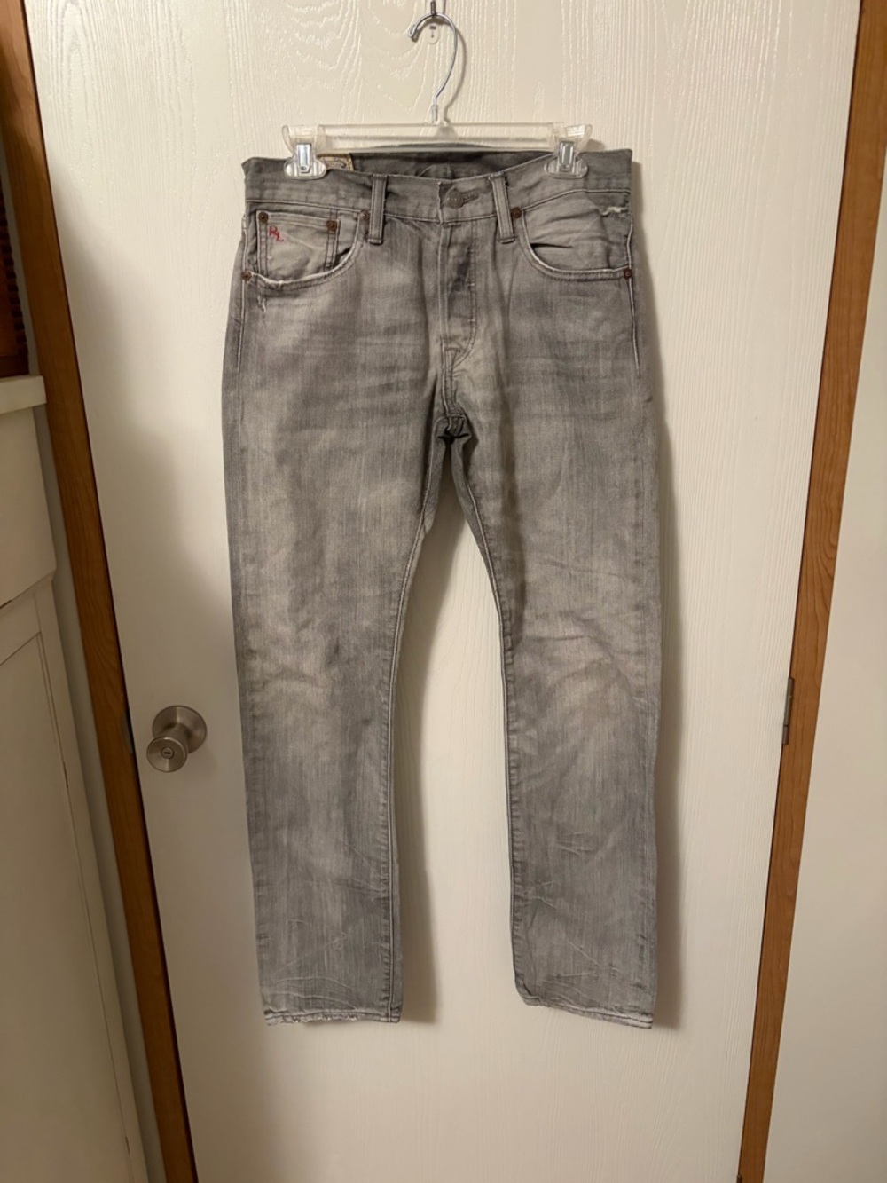 Polo Ralph Lauren Men's Varick Straight Jeans in Washed Gray SZ 30X32